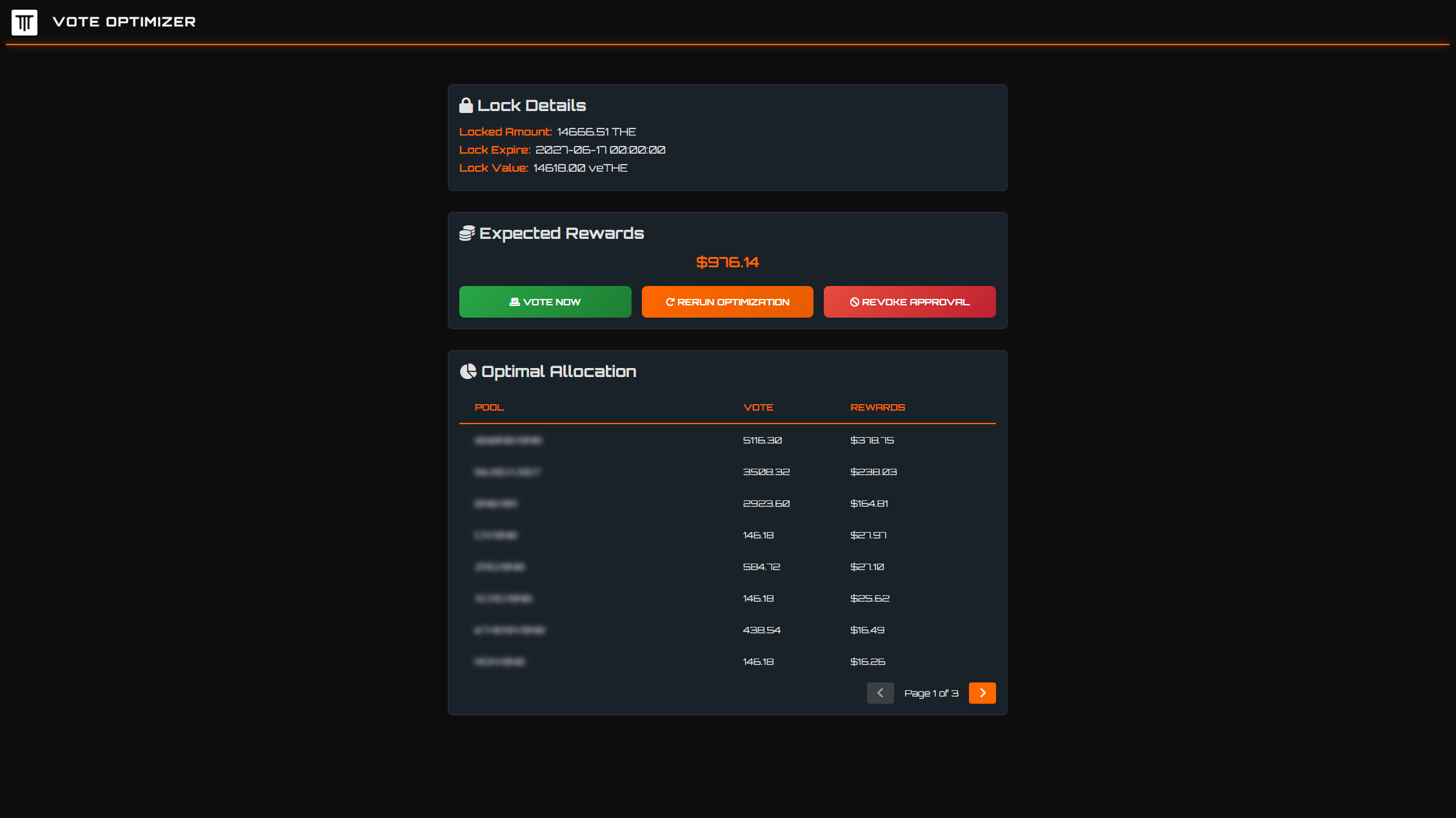 Vote Optimizer screenshot